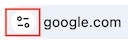 screenshot of site information icon in the Chrome address bar